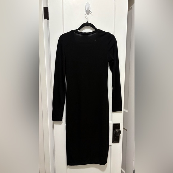 WILFRED | Aritzia | Long Sleeve Slit Dress | Black | Size M - Picture 2 of 7